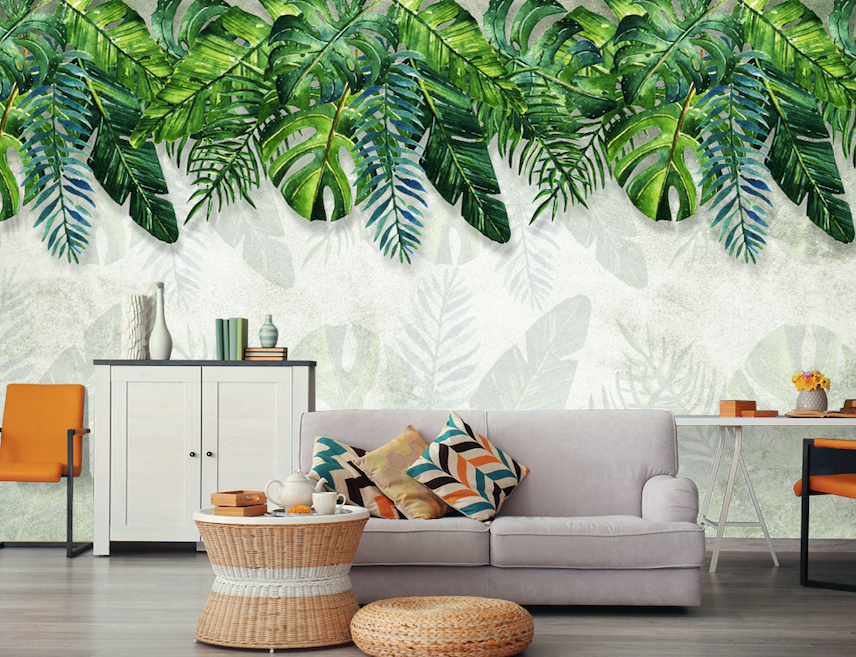 3D Leaf Wall WG027 Wall Murals