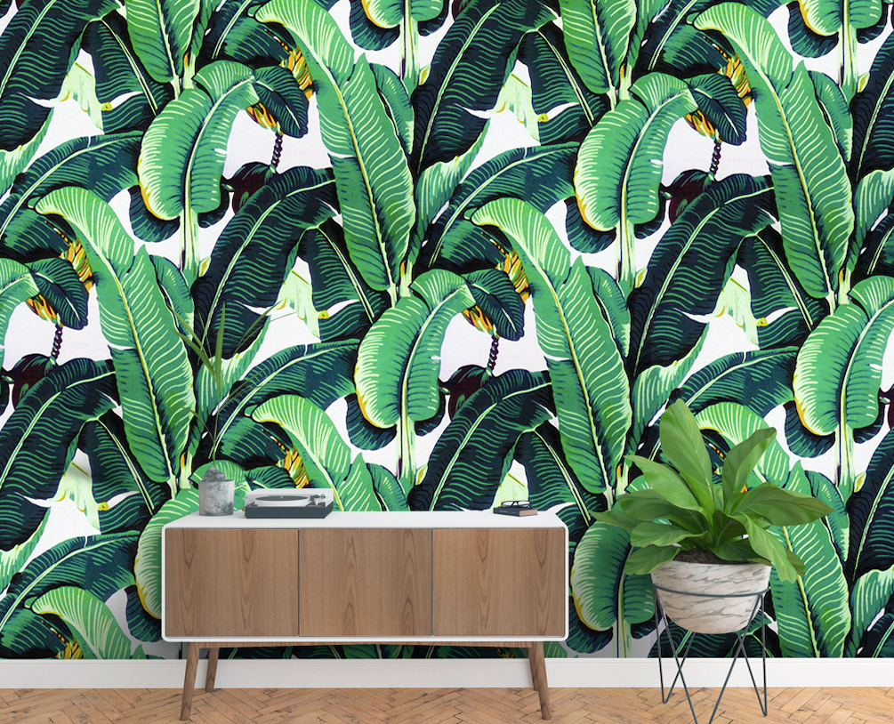 3D Green Banana Leaf WG275 Wall Murals