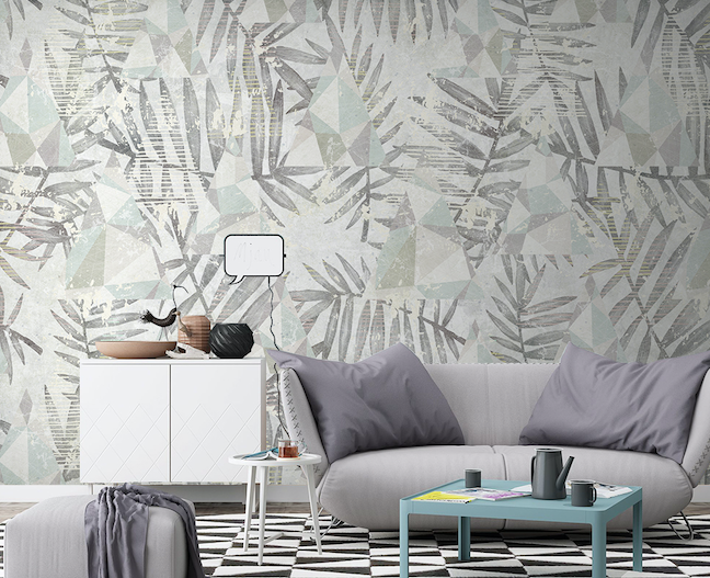 3D Black Leaf Pattern WG032 Wall Murals