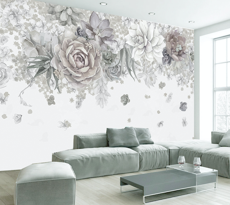 3D Graffiti Rose WG005 Wall Murals