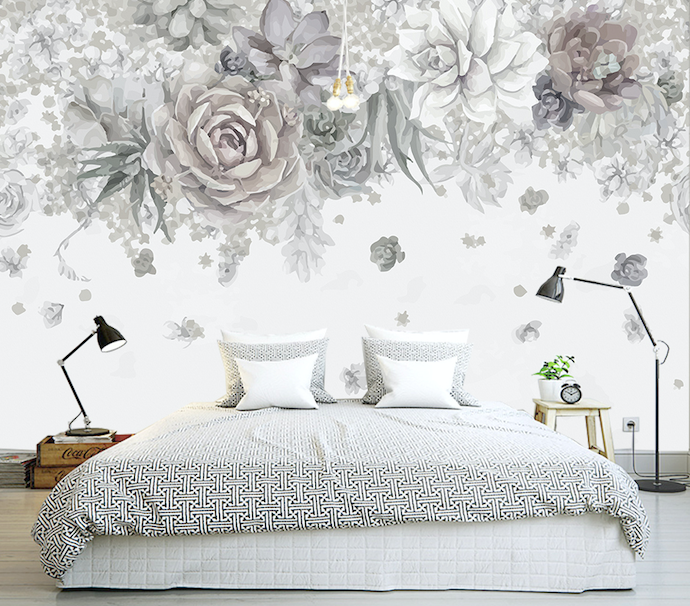 3D Graffiti Rose WG005 Wall Murals