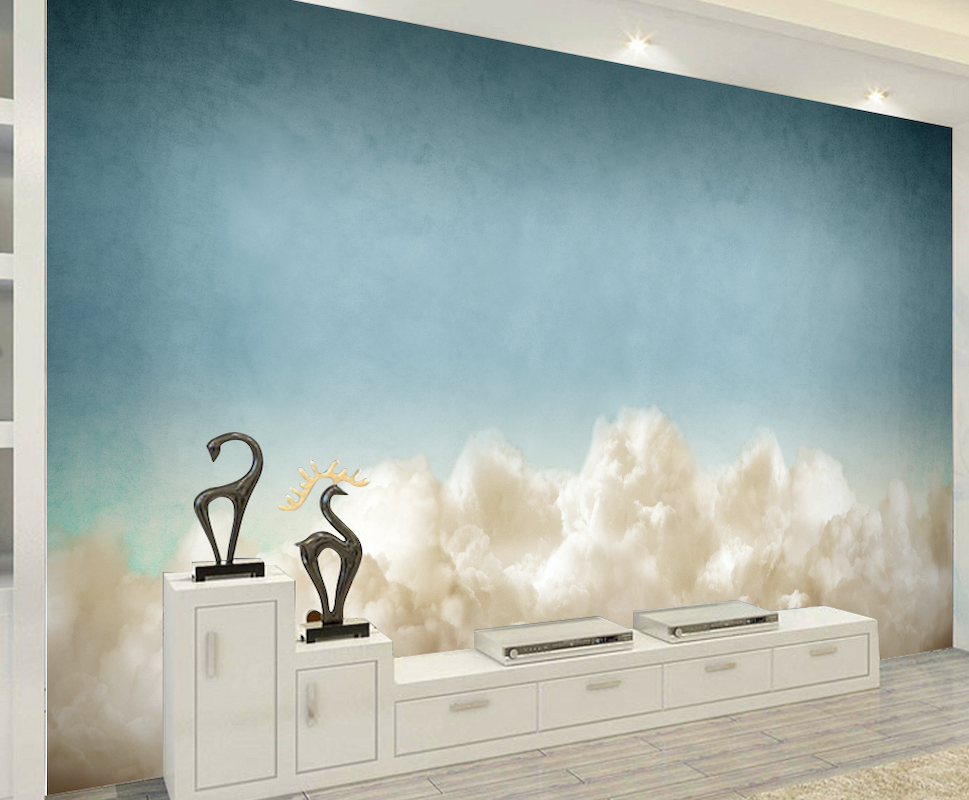 3D White Cloud WG014 Wall Murals