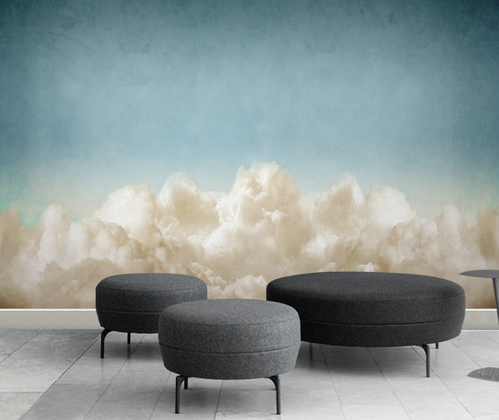 3D White Cloud WG014 Wall Murals