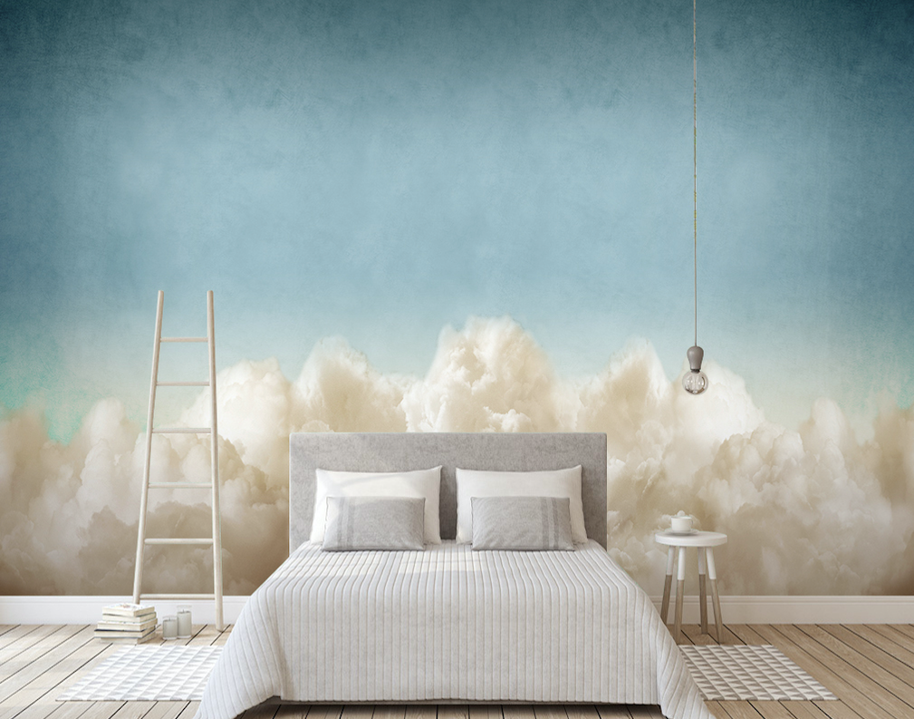 3D White Cloud WG014 Wall Murals