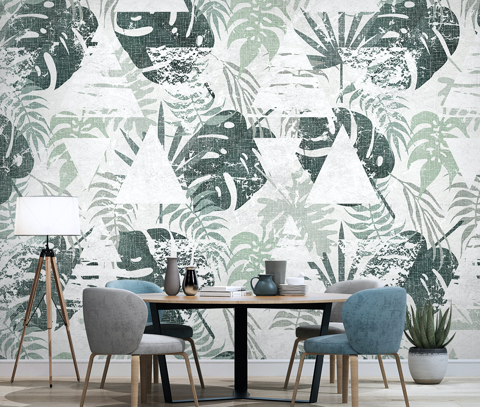 3D Pattern Leaves WG040 Wall Murals