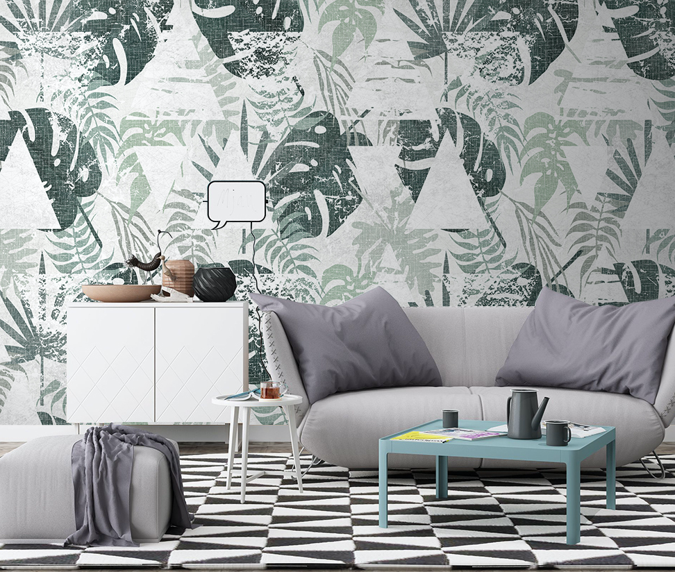 3D Pattern Leaves WG040 Wall Murals