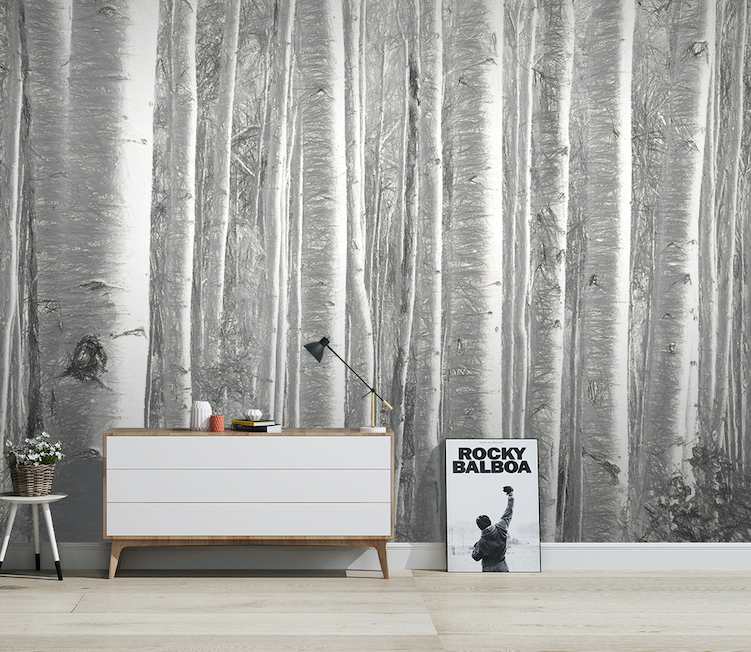 3D White Woods WG037 Wall Murals