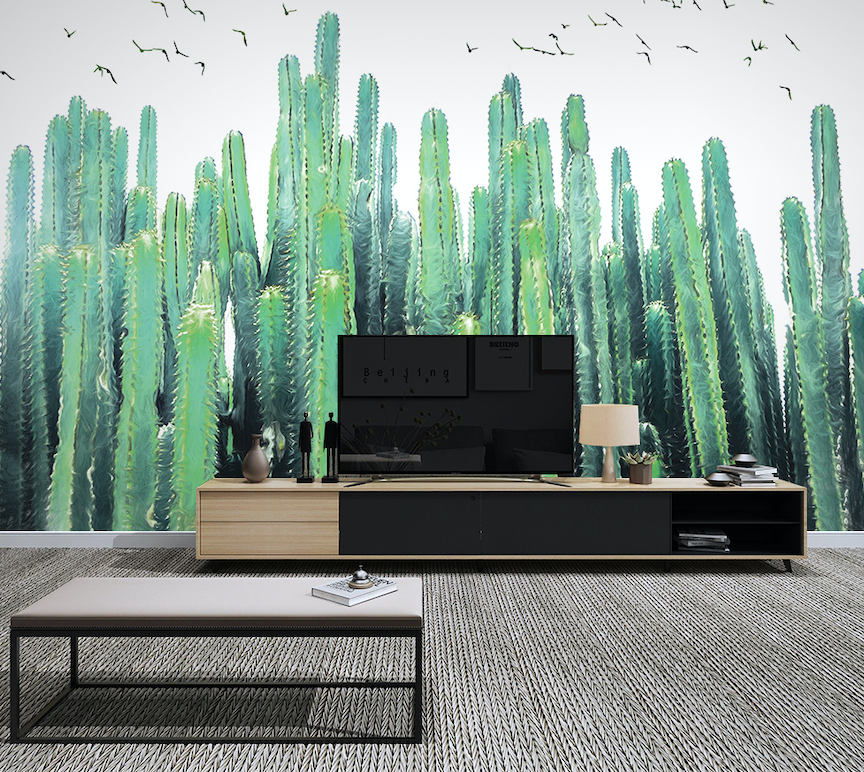 3D Cactus Cluster WG063 Wall Murals