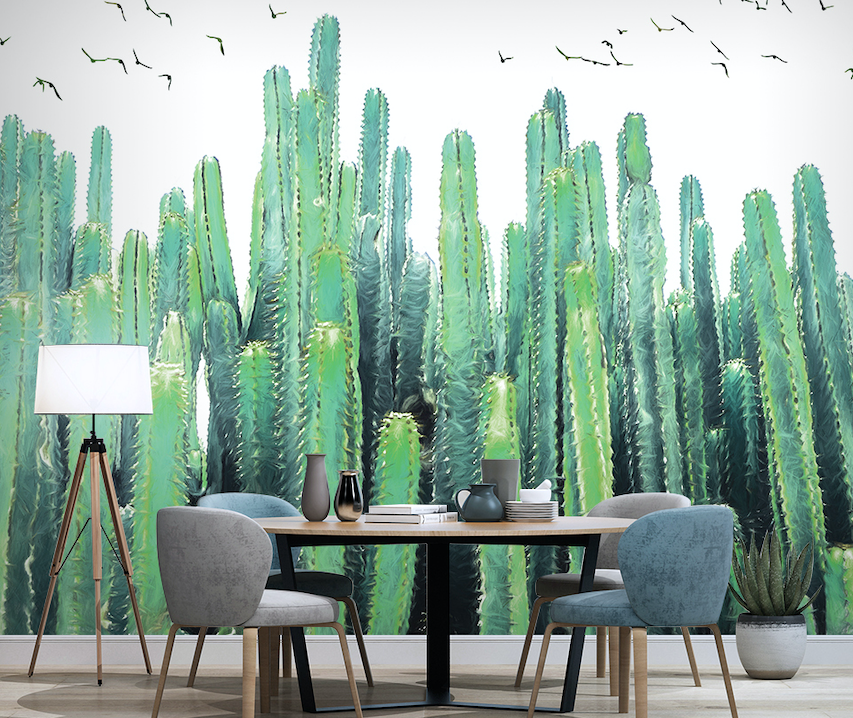 3D Cactus Cluster WG063 Wall Murals