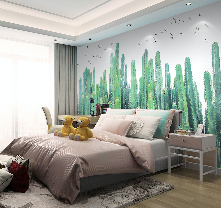 3D Cactus Cluster WG063 Wall Murals