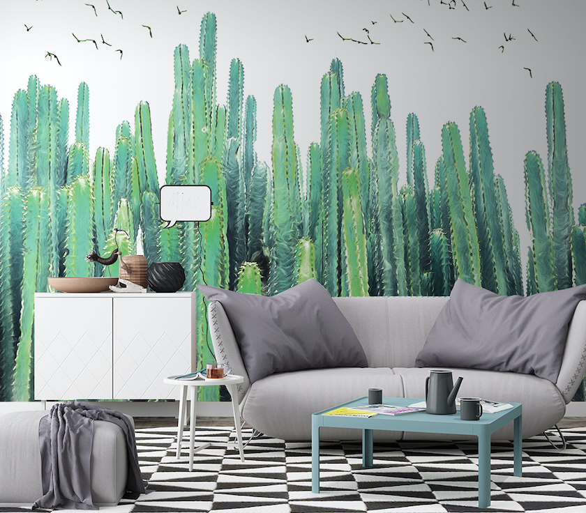 3D Cactus Cluster WG063 Wall Murals