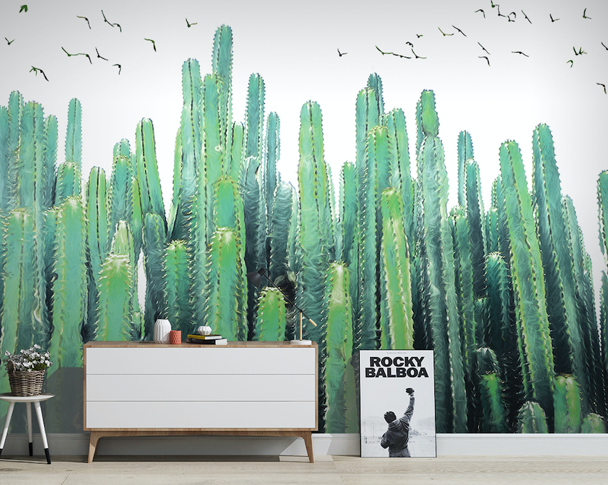 3D Cactus Cluster WG063 Wall Murals