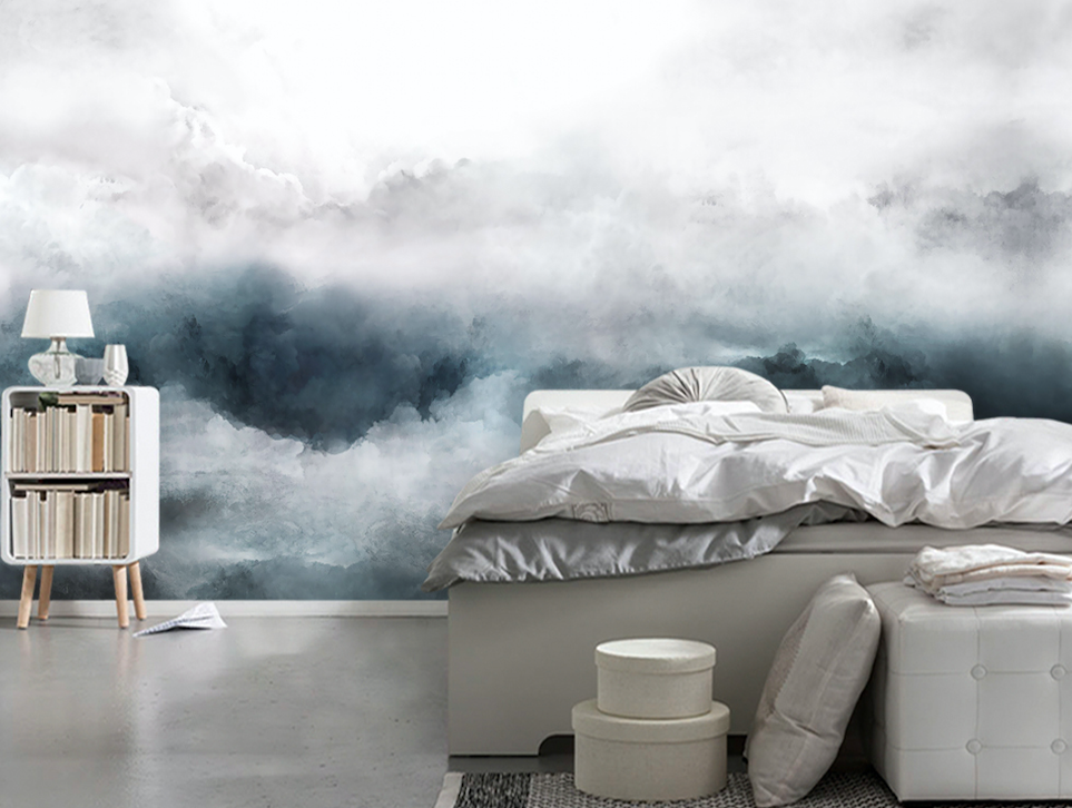 3D White Cloud WG177 Wall Murals