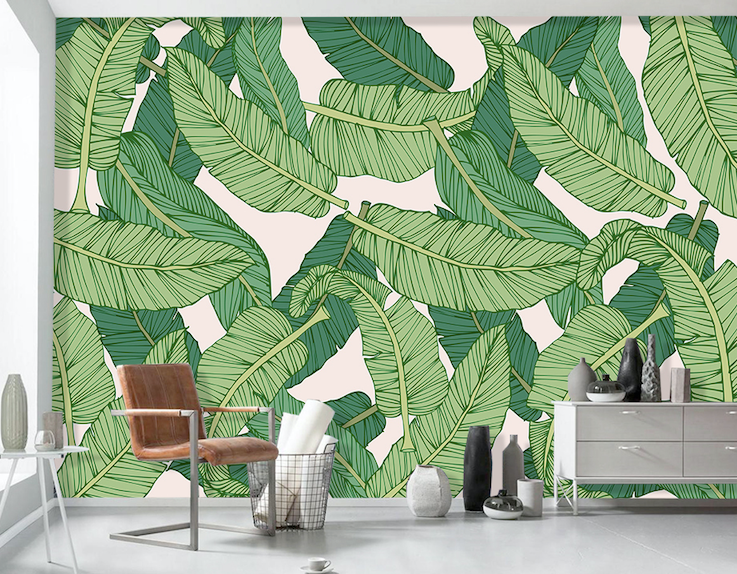 3D Texture Leaves WG234 Wall Murals