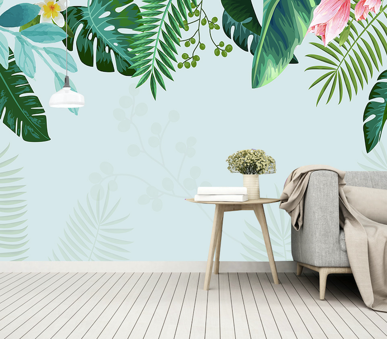 3D Leaves Flower WG257 Wall Murals