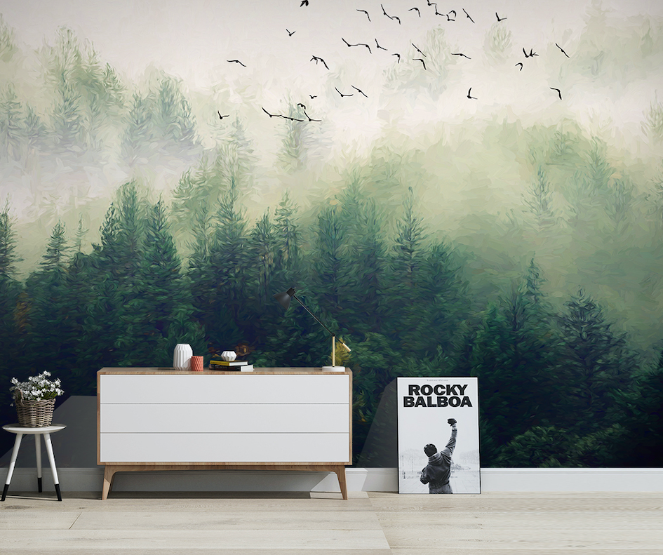 3D Green Forest WG076 Wall Murals