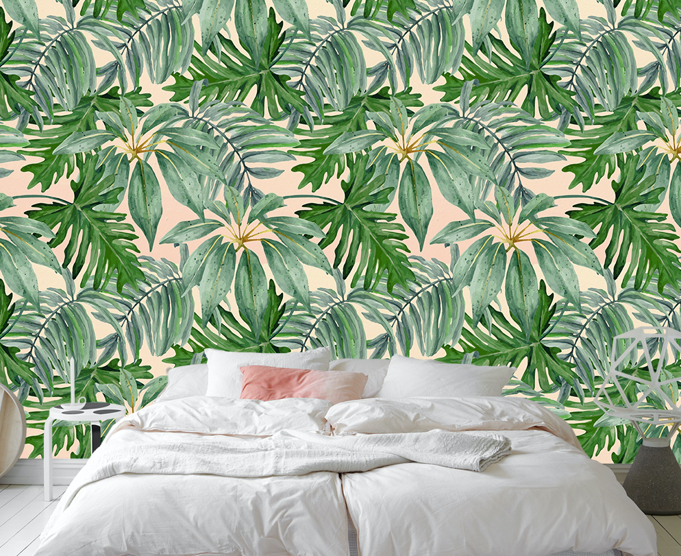 3D Green Leaf WG173 Wall Murals