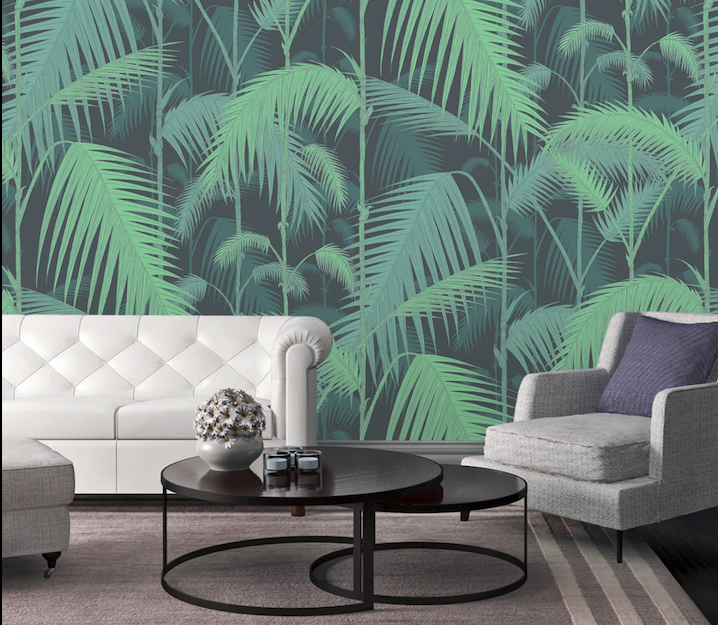 3D Green Leaves 2624 Wall Paper Print Decal Deco Wall Mural Self-Adhesive  Wallpaper AJ US Lv (Woven Paper (Need Glue), 【123”x87”】 312x219cm(WxH)) 