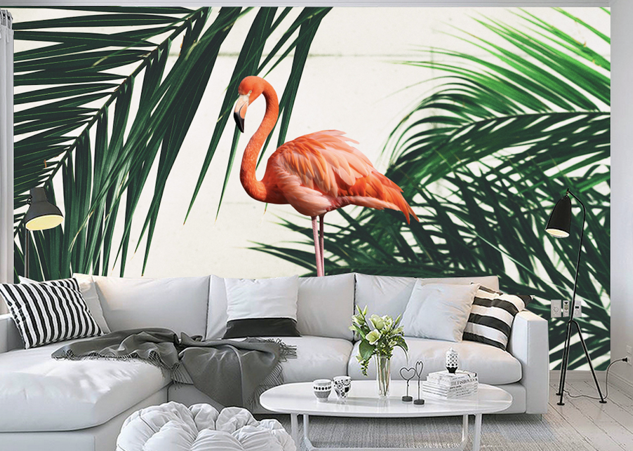 3D Pink Flamingo WG319 Wall Murals