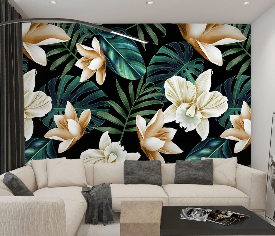 3D Flowers Leaves WG262 Wall Murals