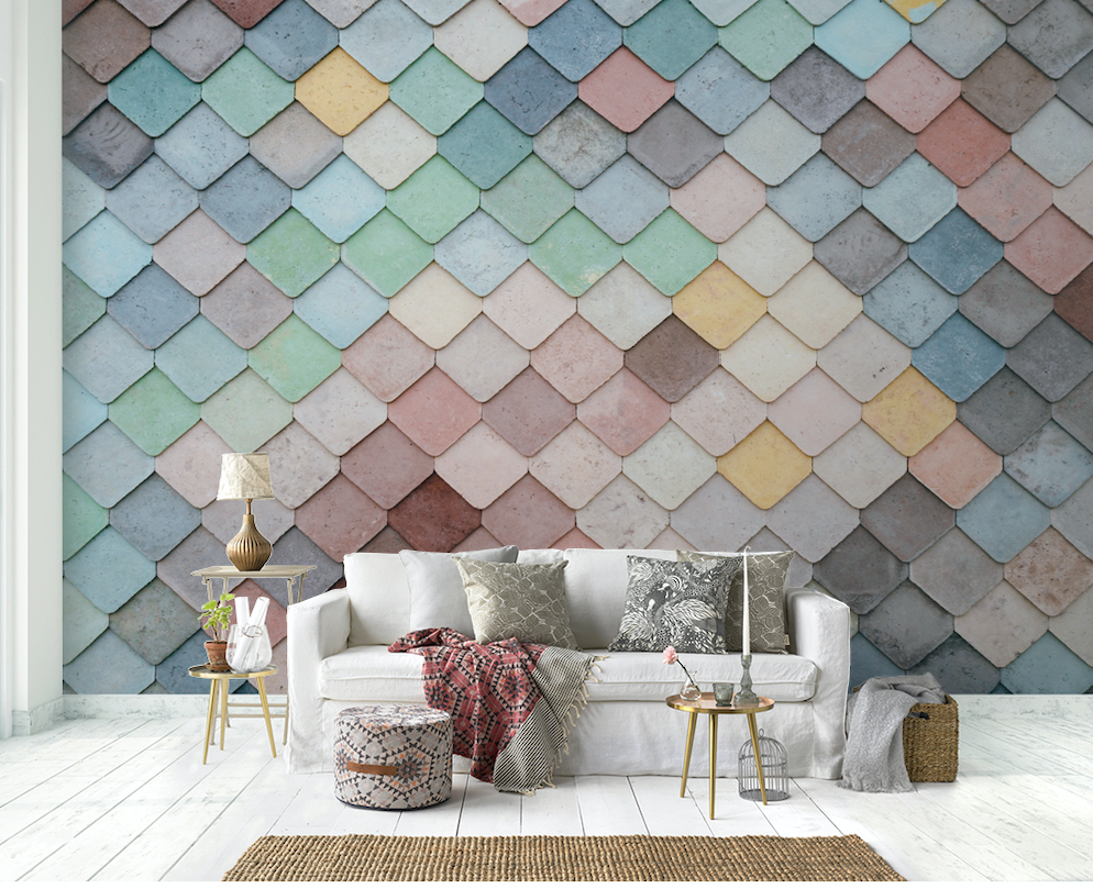 3D Color Geometry WG016 Wall Murals