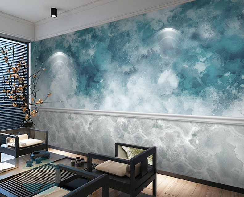 3D Blue Art WG323 Wall Murals