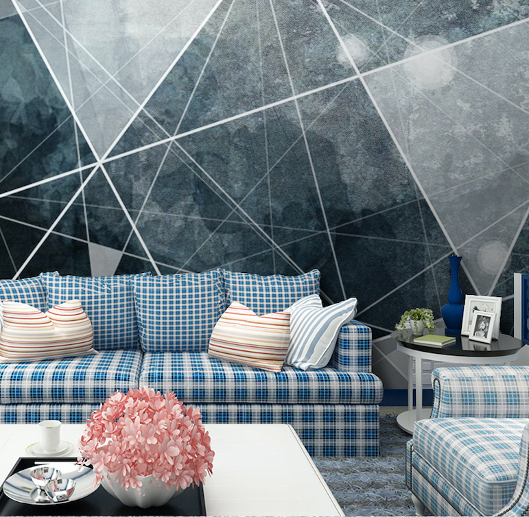 3D Grey Geometry WG058 Wall Murals