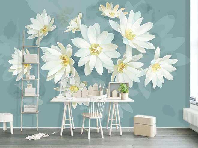 3D Summer Lotus WG184 Wall Murals