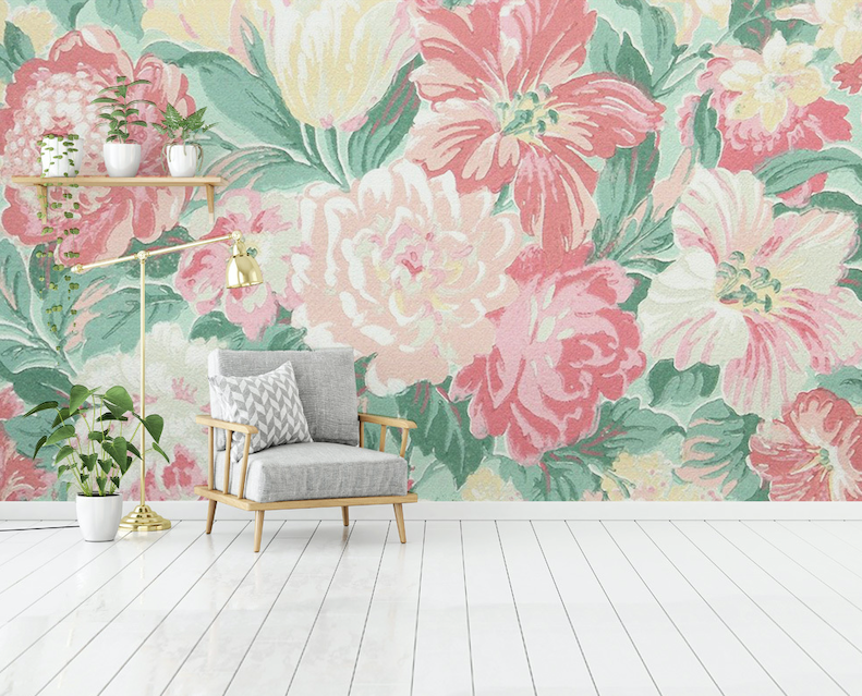 3D Bright Flowers WG001 Wall Murals