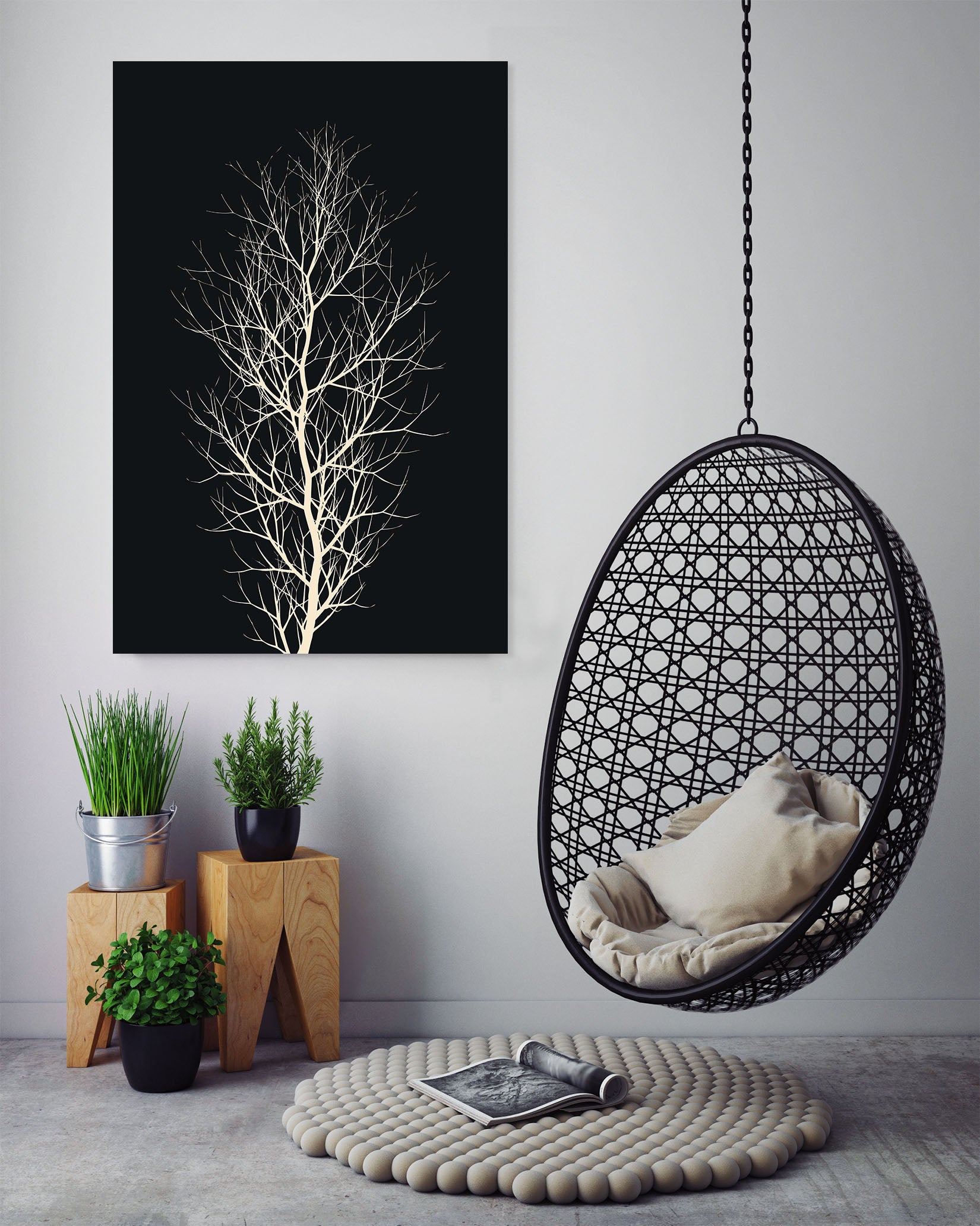 3D The White Tree 032 Boris Draschoff Wall Sticker