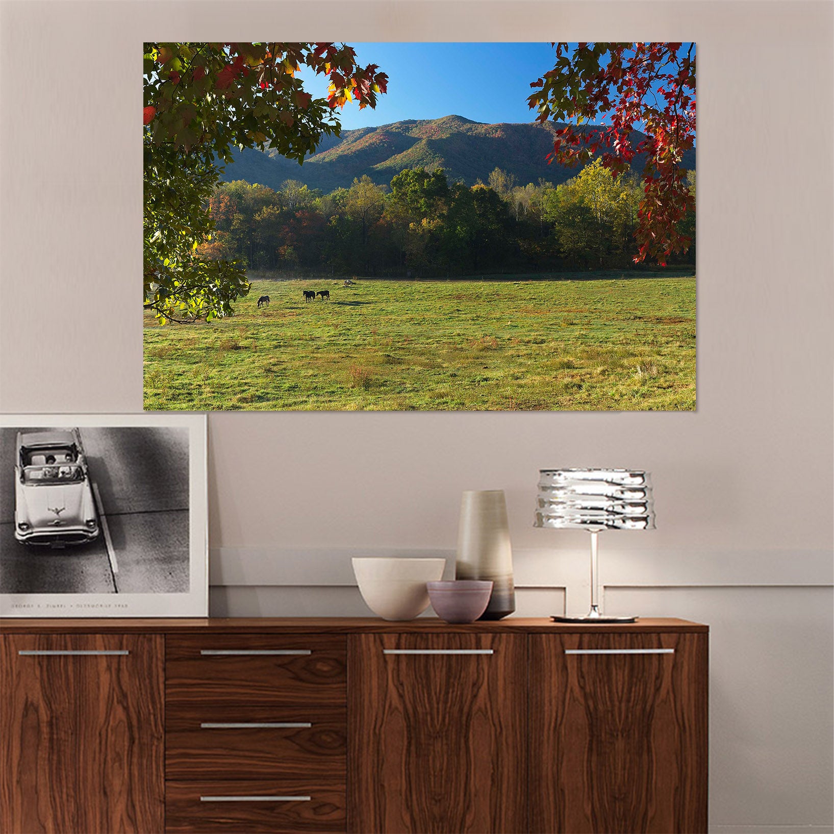 3D Horses Valley 012 Kathy Barefield Wall Sticker