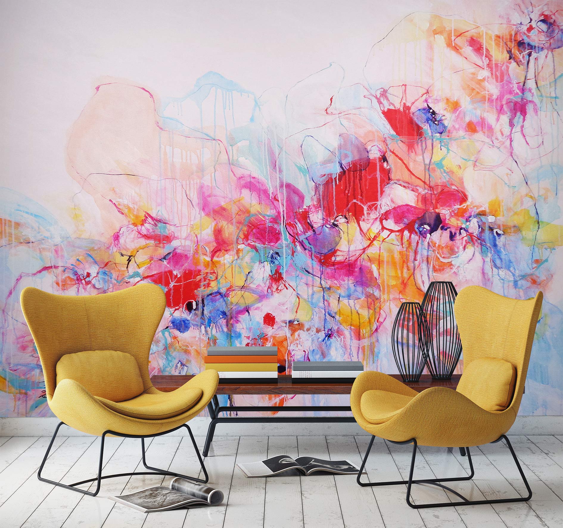 3D Colorful Paint 12108 Misako Chida Wall Mural Wall Murals