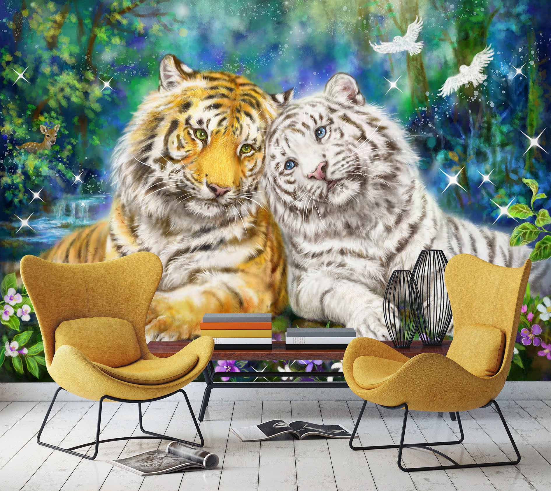 3D Tiger Friend 5533 Kayomi Harai Wall Mural Wall Murals