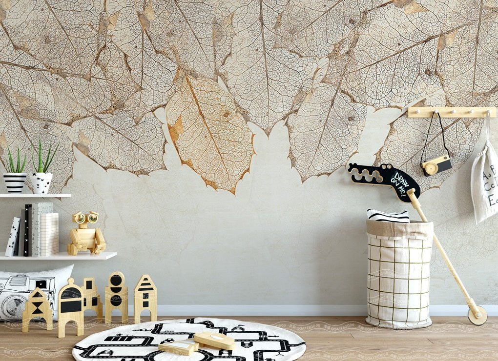 3D Texture Leaves WC447 Wall Murals