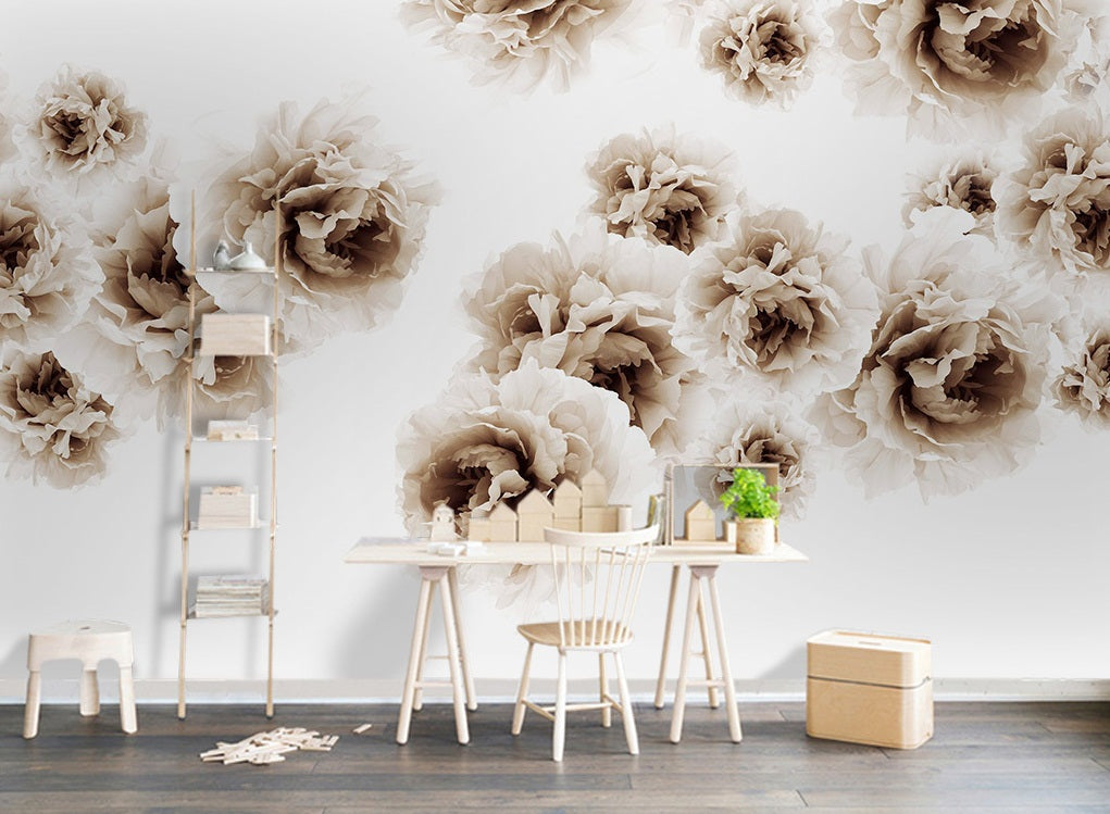 3D White Rose WC413 Wall Murals