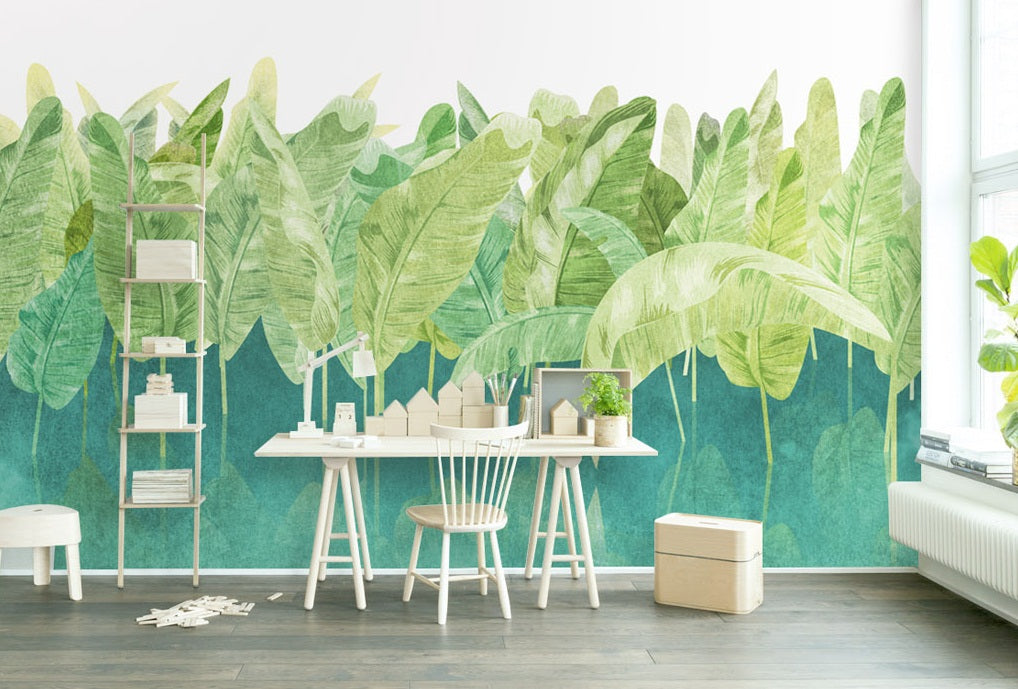 3D Long Leaves WC430 Wall Murals