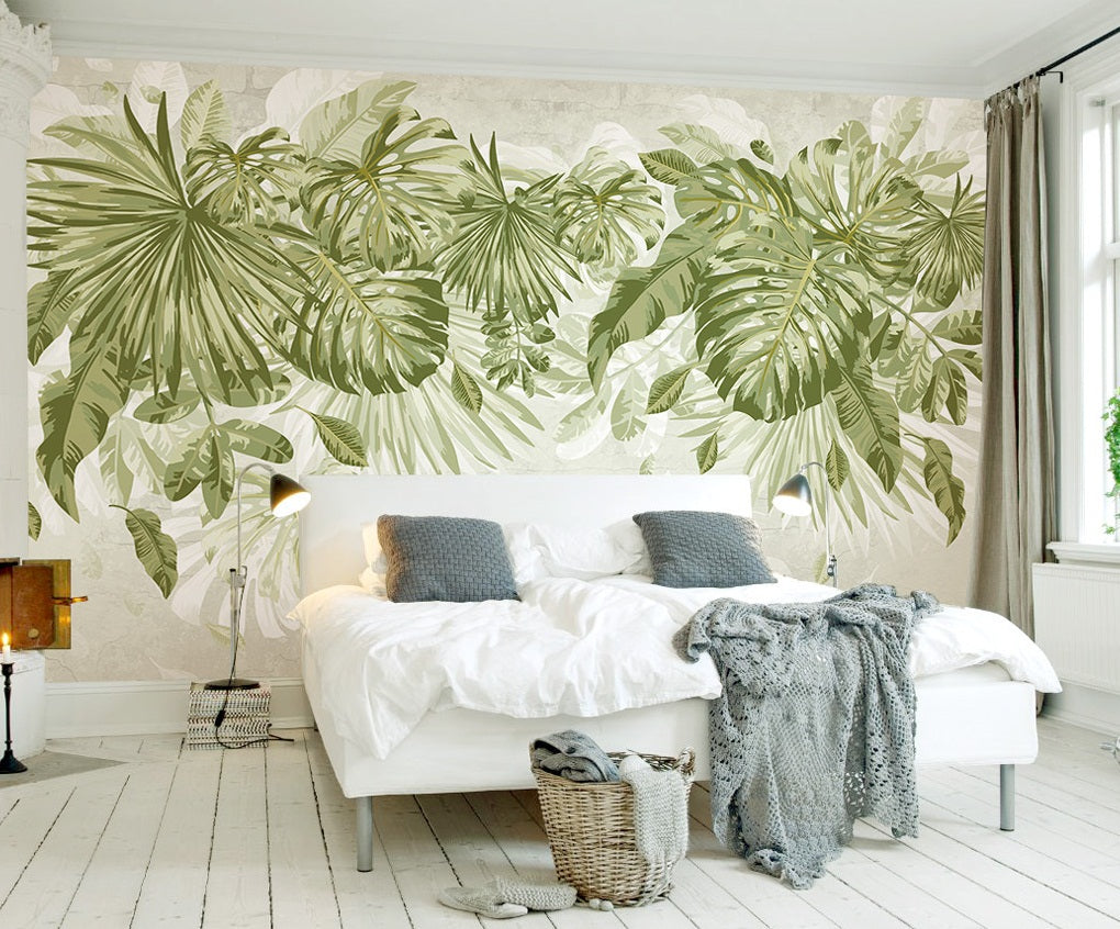 3D Lush Leaves WC400 Wall Murals