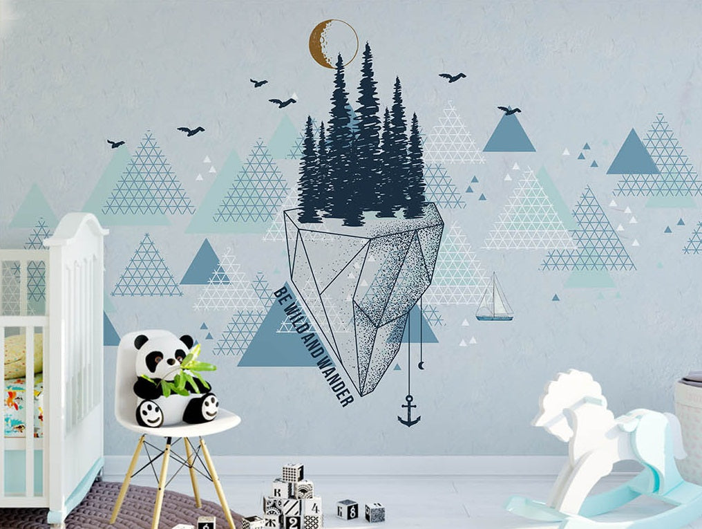 3D Black Triangle 2073 Wall Murals