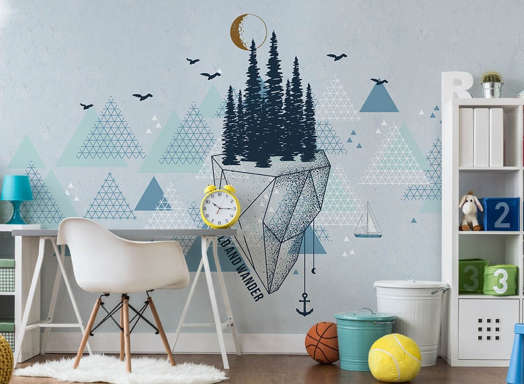 3D Black Triangle 2073 Wall Murals