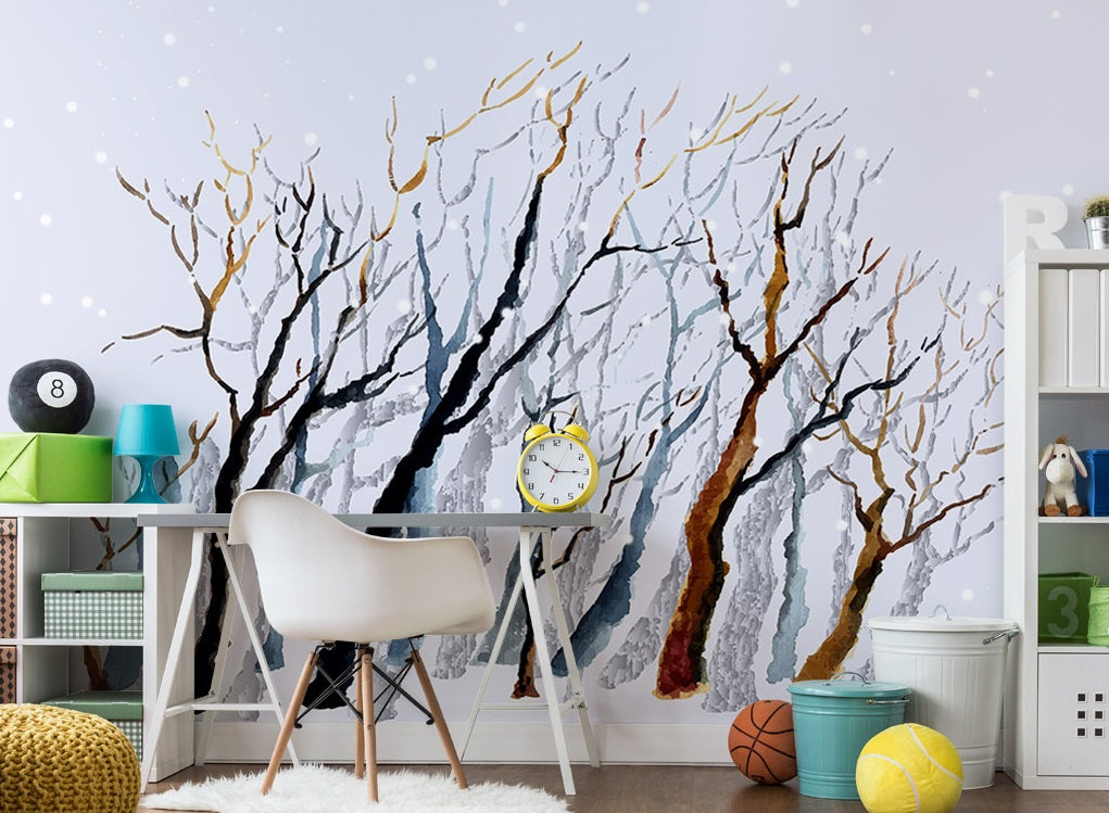 3D Hand Painted Forest WC428 Wall Murals