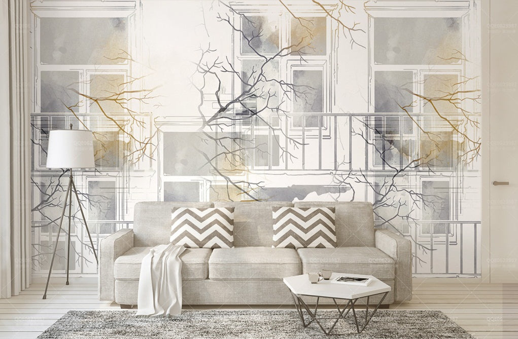 3D Painting Branches WC443 Wall Murals