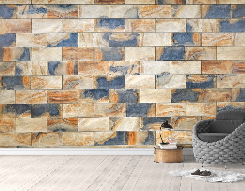 3D Checkered Brick WC481 Wall Murals