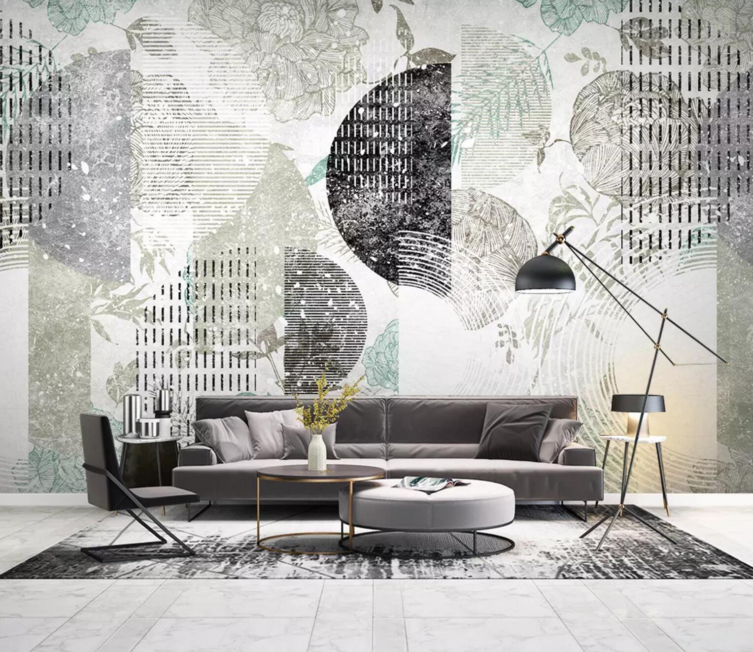 3D Peony Painting WC763 Wall Murals