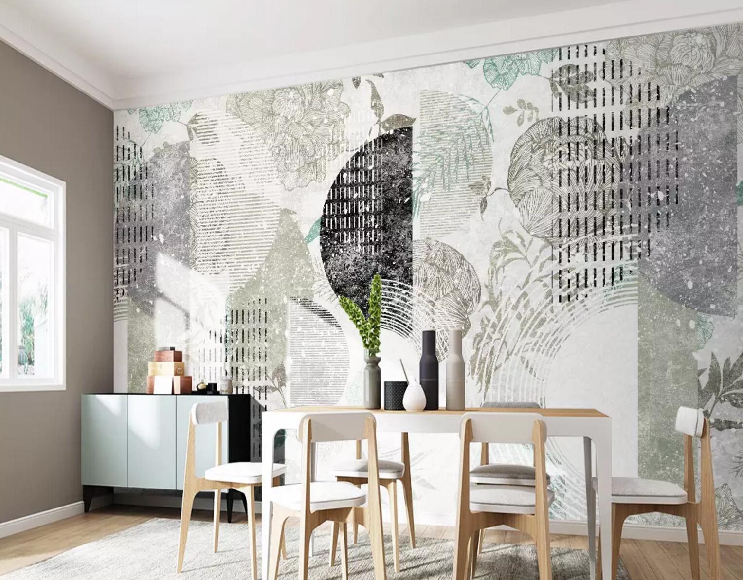 3D Peony Painting WC763 Wall Murals