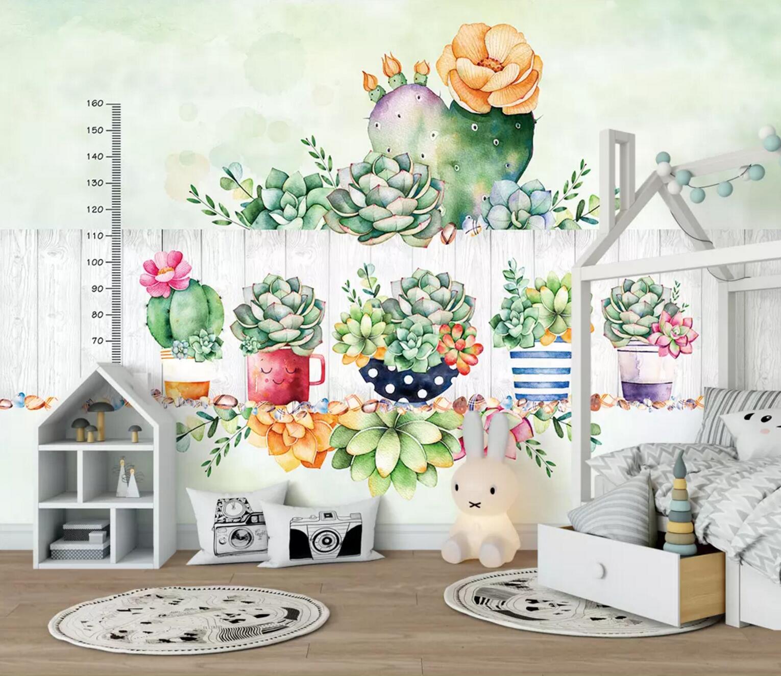 3D Planting Succulents WC650 Wall Murals