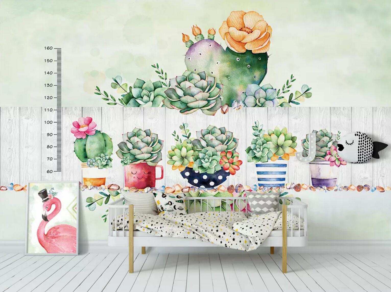 3D Planting Succulents WC650 Wall Murals