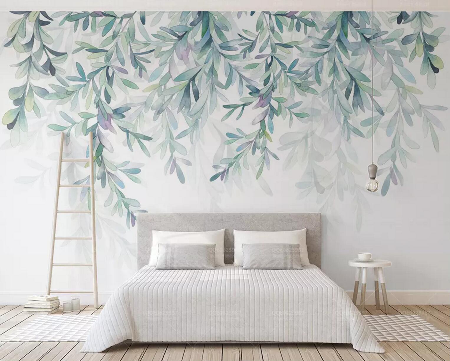 3D Green Willow WC412 Wall Murals