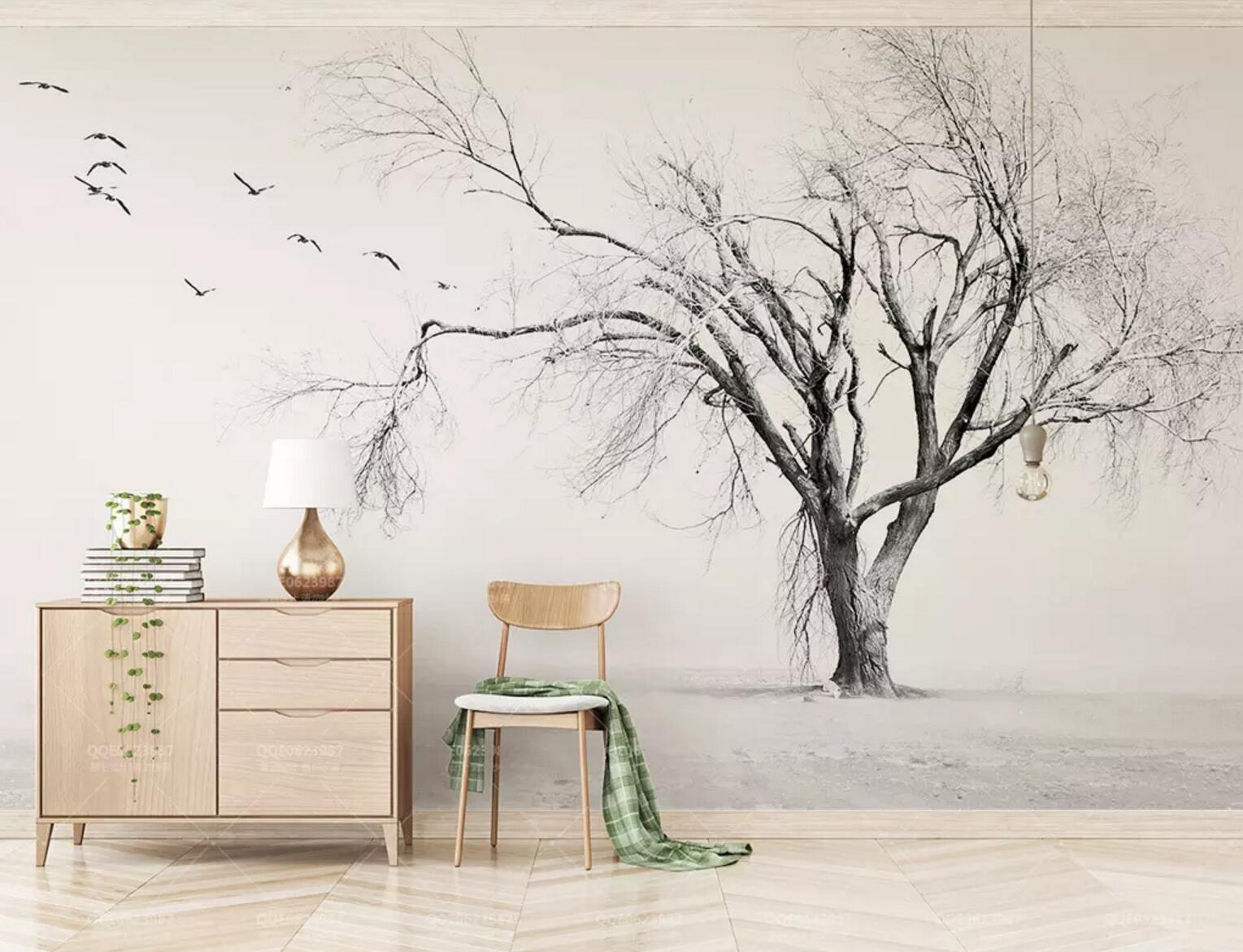 3D Withered Goose WC358 Wall Murals