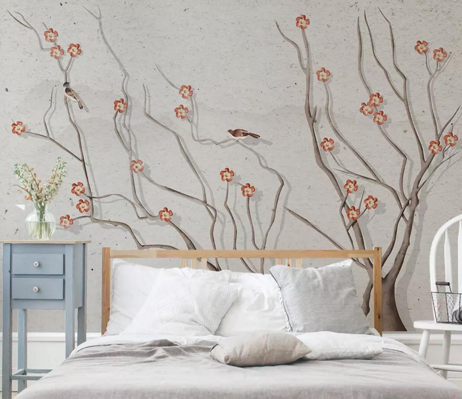 3D Plum Tree WC695 Wall Murals