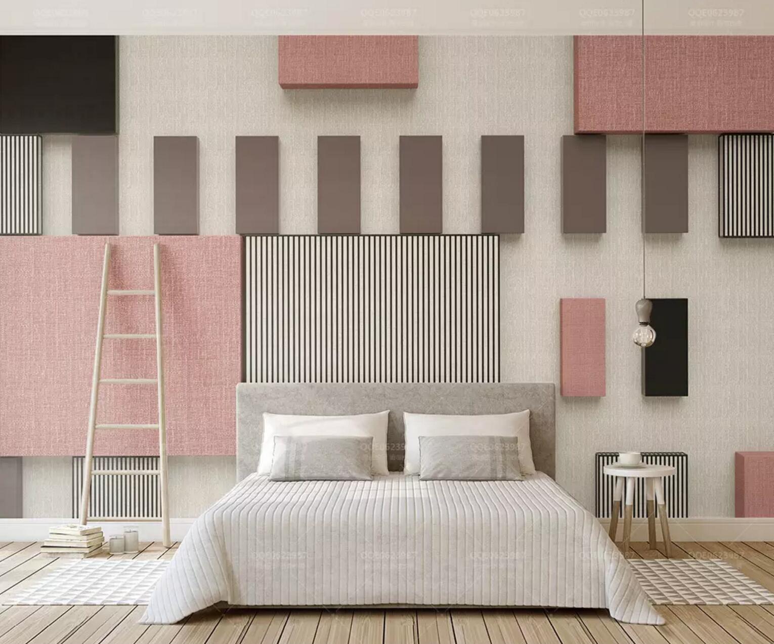 3D Pink Planks WC597 Wall Murals